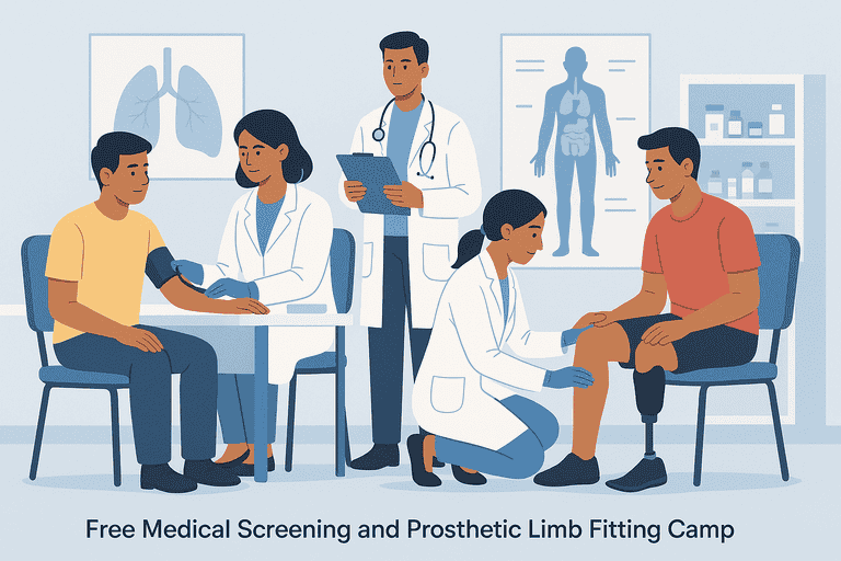 Free Medical Screening and Prosthetic Limb Fitting Camp in Coimbatore